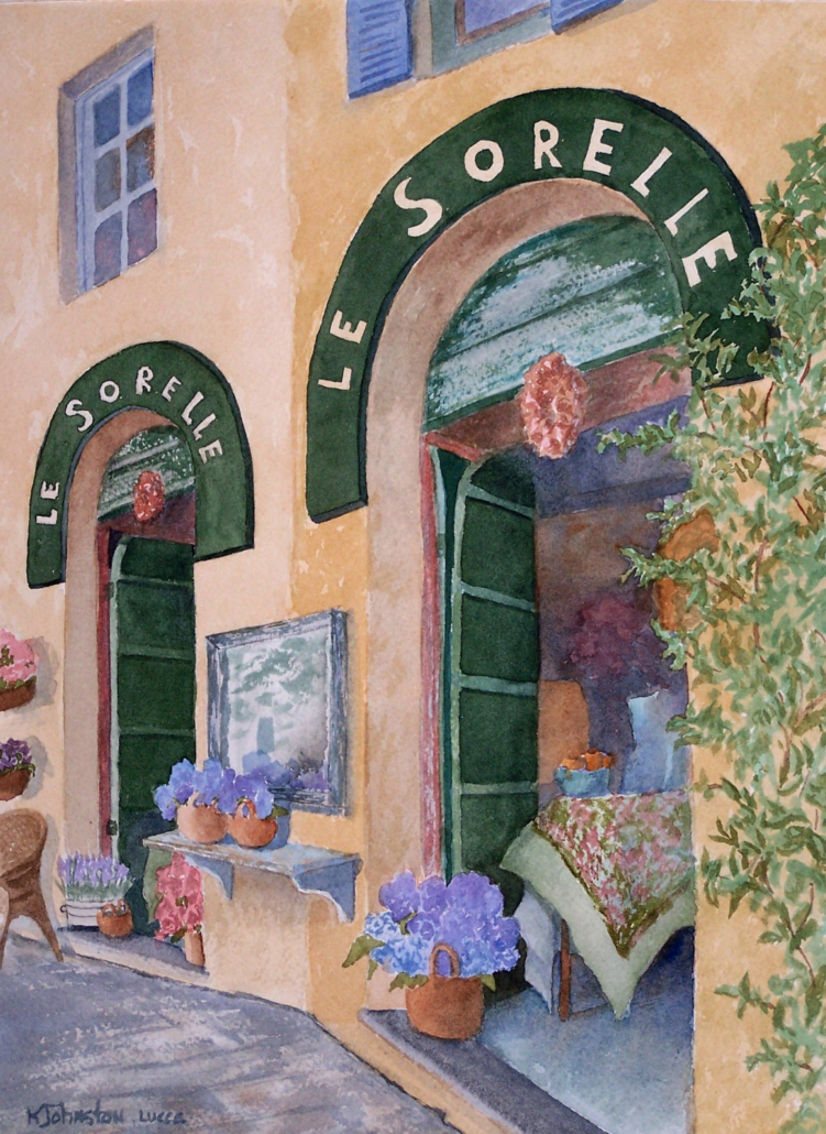 Watercolor of Lucca, Italy
